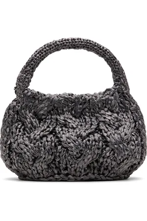 J.W.Anderson Gunmetal Small Cable Knit Bag
