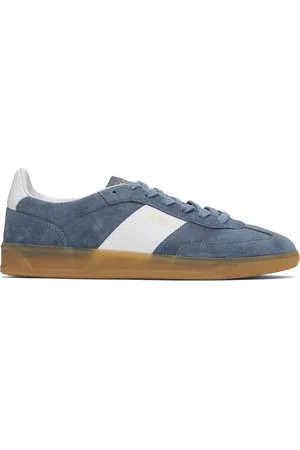 HUGO BOSS Blue Suede Sneakers