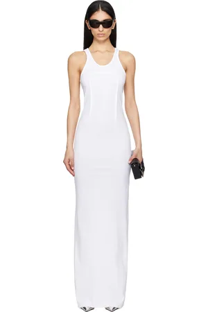Maison Margiela White Heavy Cotton Jersey Maxi Dress