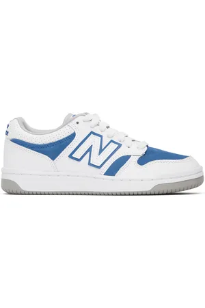 New Balance Big Kids White & Blue 480 Sneakers