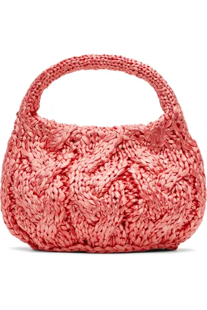 J.W.Anderson Pink Small Cable Knit Bag