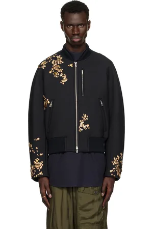 DRIES VAN NOTEN Navy Hardware Bomber Jacket