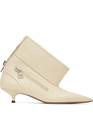 J.W.Anderson Off-White Biker Kitten Boots