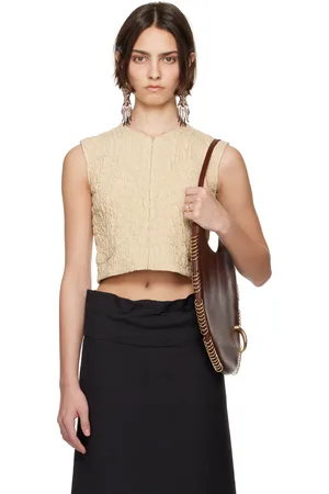 Tory Burch Beige Wool Silk Top