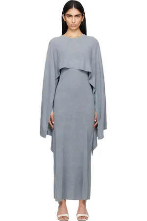 Totême Blue Cape Knit Maxi Dress