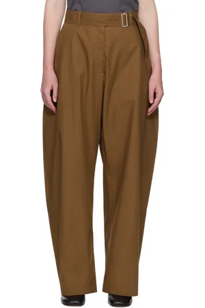STUDIO NICHOLSON Tan Doring Cotton Trousers
