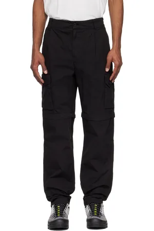 C.P. Company Black Microreps Loose Patch Pocket Cargo Pants