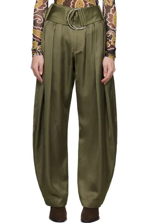 J.W.Anderson Khaki Pleated D-Ring Trousers