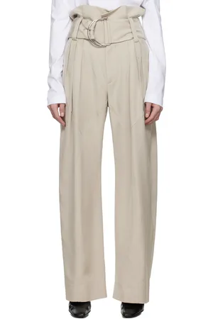 J.W.Anderson Taupe Gathered Waist D-Ring Trousers