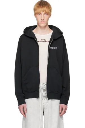 032c Black Routine Zip Hoodie