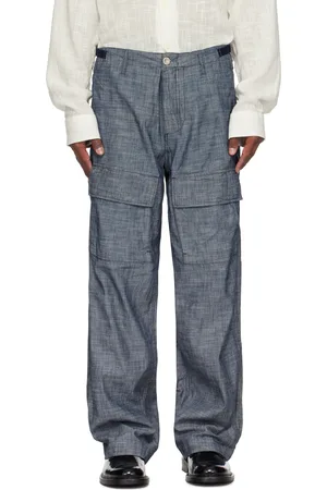 C.P. Company Blue Chambray Loose Cargo Pants