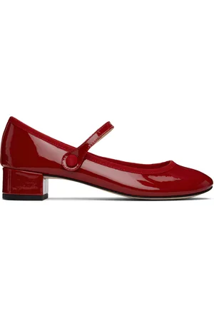 Repetto Red Rose Mary Jane Heels