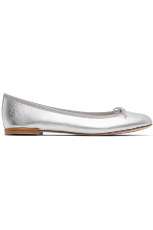 Repetto Silver Cendrillon Ballerina Flats