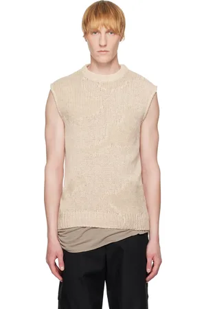 HELIOT EMIL Beige Ophiolite Knit Vest
