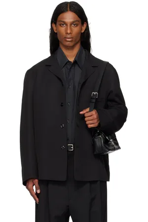 LEMAIRE Black Tailored Shirt Jacket