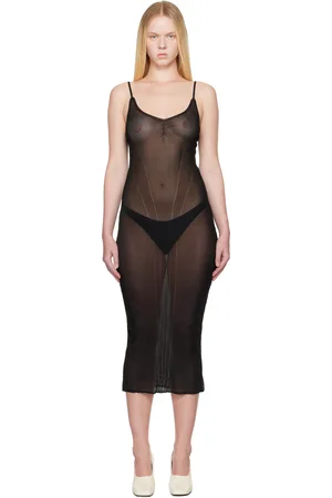 ALAINPAUL Knit Justaucorps Maxi Dress