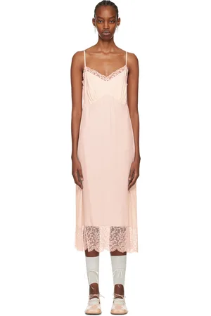 Simone Rocha Pink Gathered Midi Dress