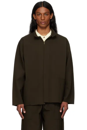 Issey Miyake Brown Inlaid Knit Jacket