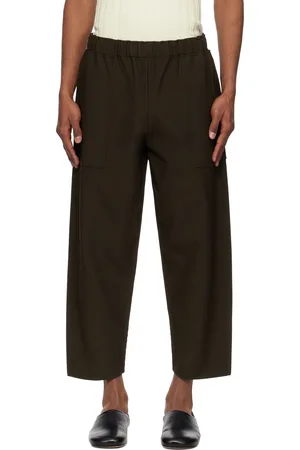 Issey Miyake Brown Inlaid Knit Sweatpants