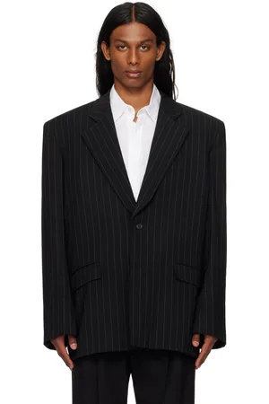 LGN LOUIS GABRIEL NOUCHI Black Single Breasted Oversized Blazer