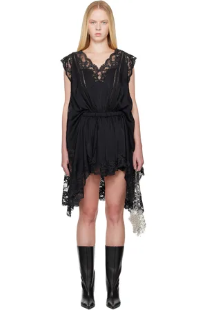 Paco rabanne Black Lace & Satin Minidress