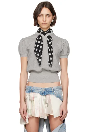 all in Gray Foulard Blouse