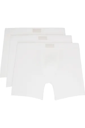 SKIMS Three-Pack White Cotton 5 Boxer Briefs