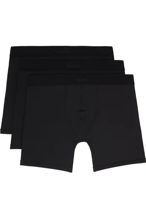 SKIMS Three-Pack Black Cotton 5 Boxer Briefs