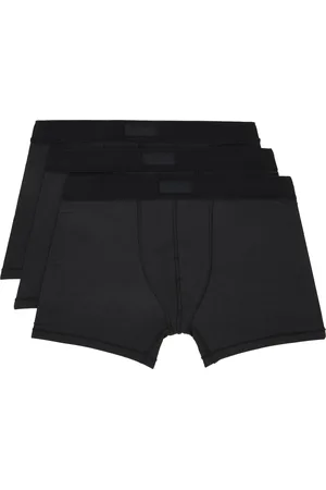 SKIMS Three-Pack Black Cotton 3 Boxer Briefs