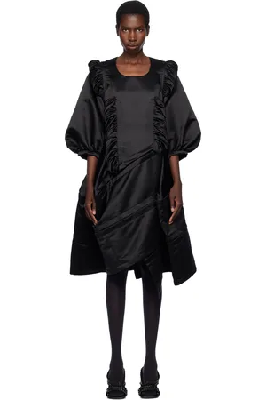 Comme des Garçons Polyester Satin Thick Midi Dress