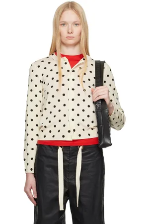 Comme des Garçons Off-White Polka Dots Pattern Print Cardigan