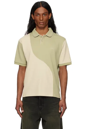 DIME Green & Beige Waffle Polo