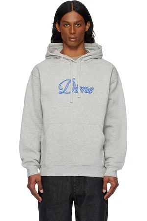 DIME Gray Cursive Logo Hoodie