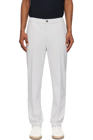 THEORY Gray Curtis Drawstring Trousers