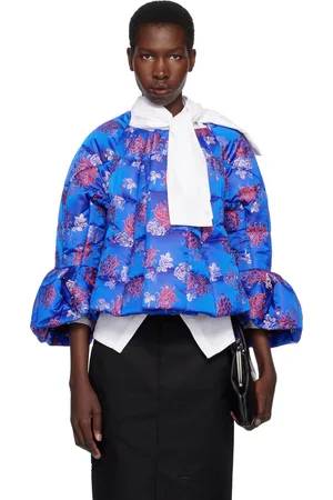 Comme des Garçons Navy Jacquard Quilted Jacket
