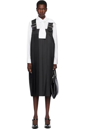 Comme des Garçons Polyester Gabardine Midi Dress