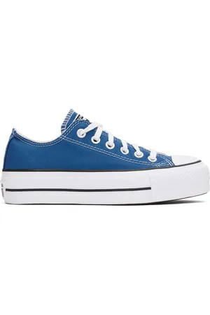 Converse Blue Chuck Taylor All Star Lift Platform Low Top Sneakers