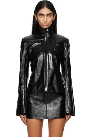 Courrèges Black Embossed-Logo Jacket