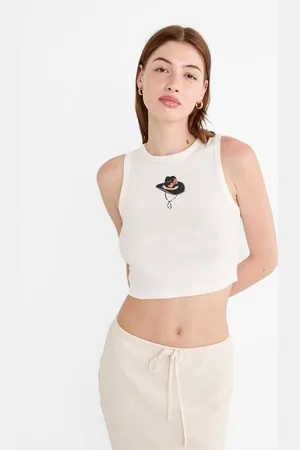 Stradivarius Racerback tanktop met cowboyhoed XS
