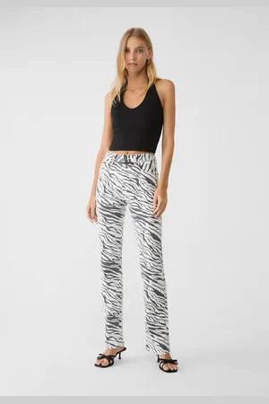 Stradivarius Straight jeans met dierenprint 36
