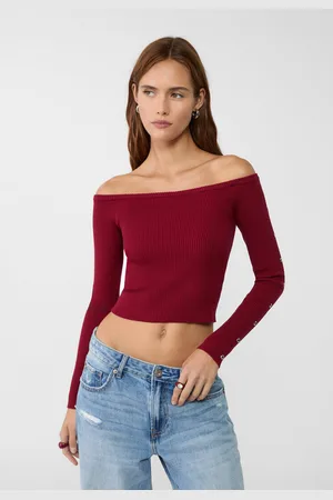 Stradivarius Gebreide trui met eyelets S