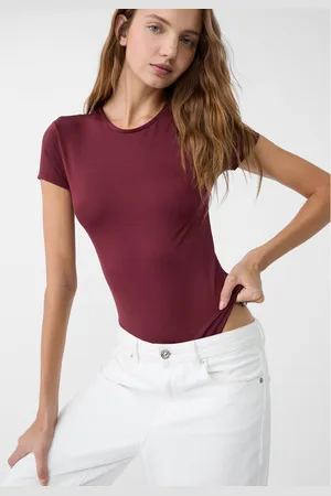 Stradivarius Polyamide body met korte mouwen L