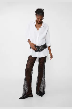 Stradivarius Flare broek met kant XS