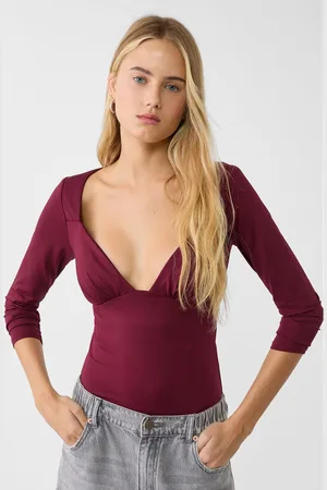 Stradivarius Body met sweetheart halslijn XL