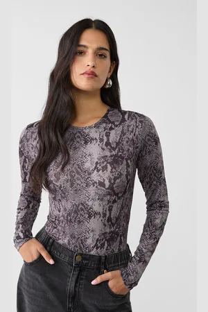 Stradivarius Body van polyamide met dierenprint L