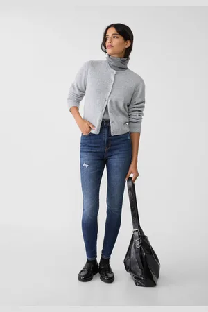Stradivarius D09 skinny jeans met superhoge taille 32