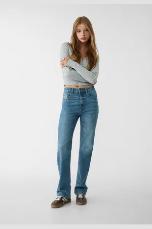 Stradivarius Comfort straight jeans met hoge taille 38