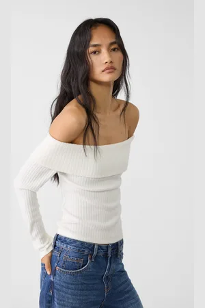 Stradivarius T-shirt met blote schouders S