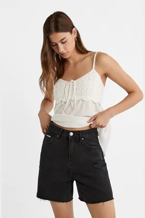 Stradivarius D93 Long fit denim short 32