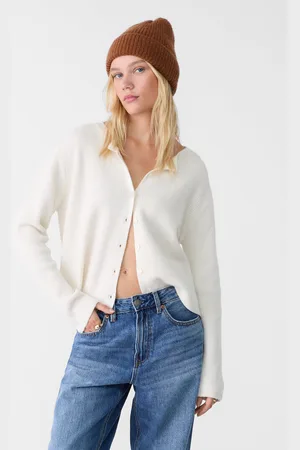 Stradivarius Ribtricot vest met knopen S